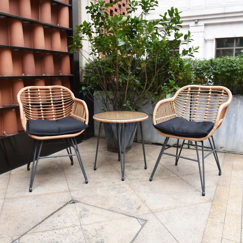 Aanand Round 2 - Person Outdoor Dining Set with Cushions | Wayfair North America