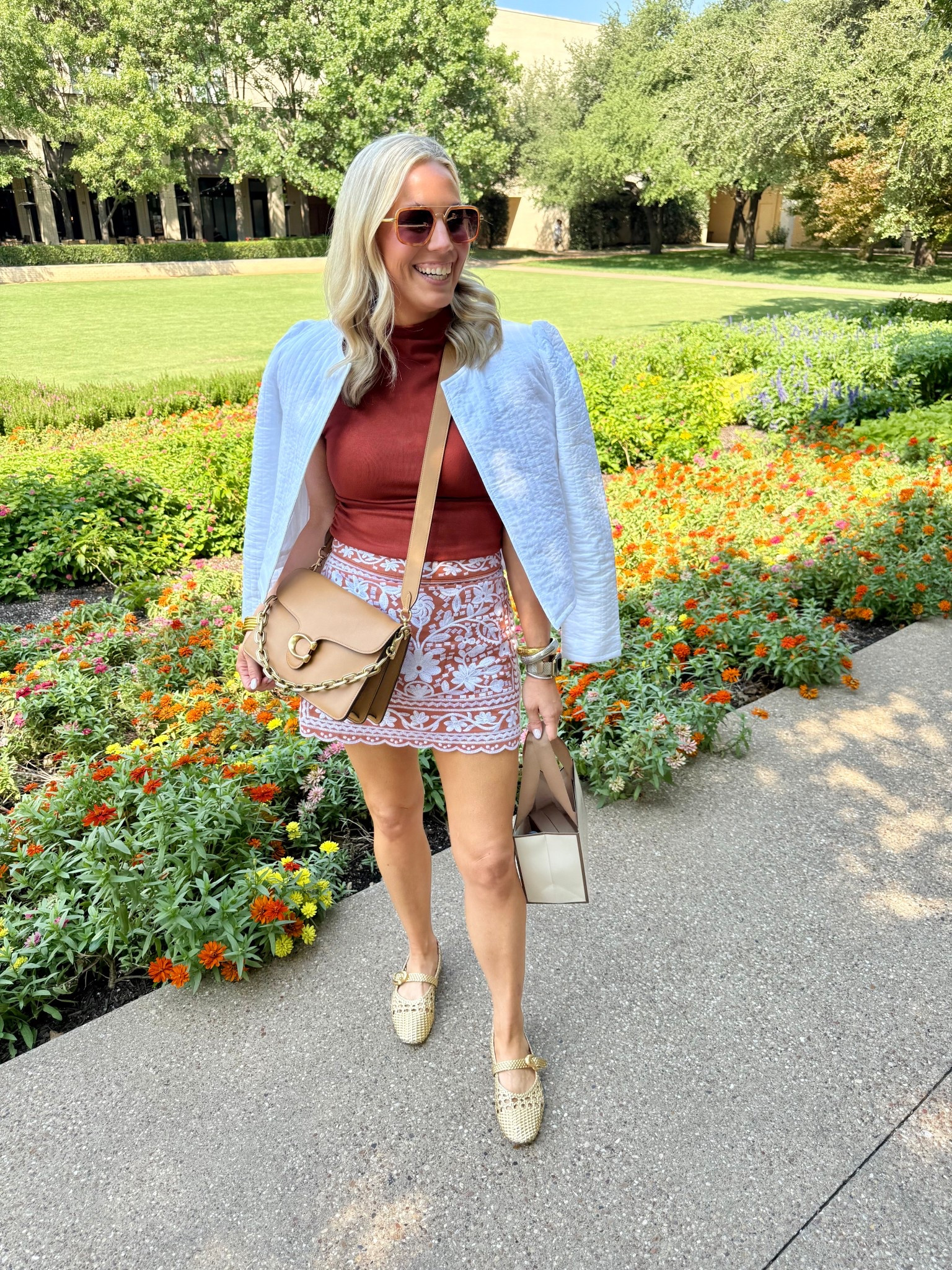 Day two fit 🔗
Cardigan-monogram Mary size small
Top- mango size small
Skirt- size XS 
Shoes- TTS

#LTKFindsUnder100 #LTKCon #LTKFindsUnder50