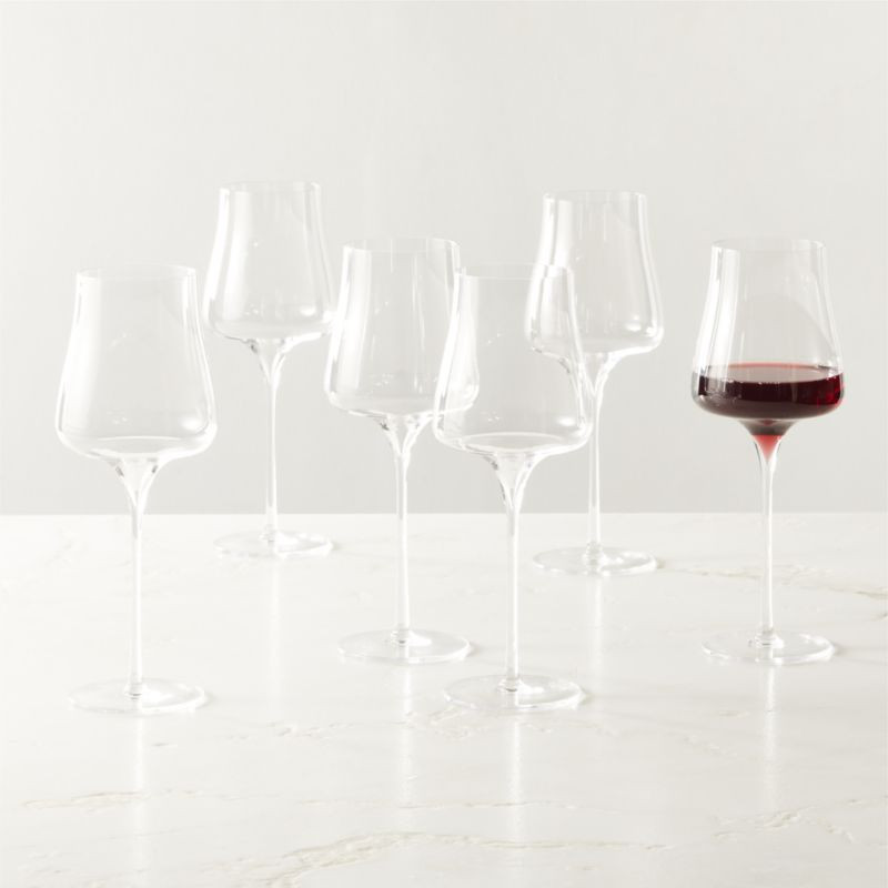 Estera Clear Red Wine Glasses Set of 6 + Reviews | CB2 | CB2