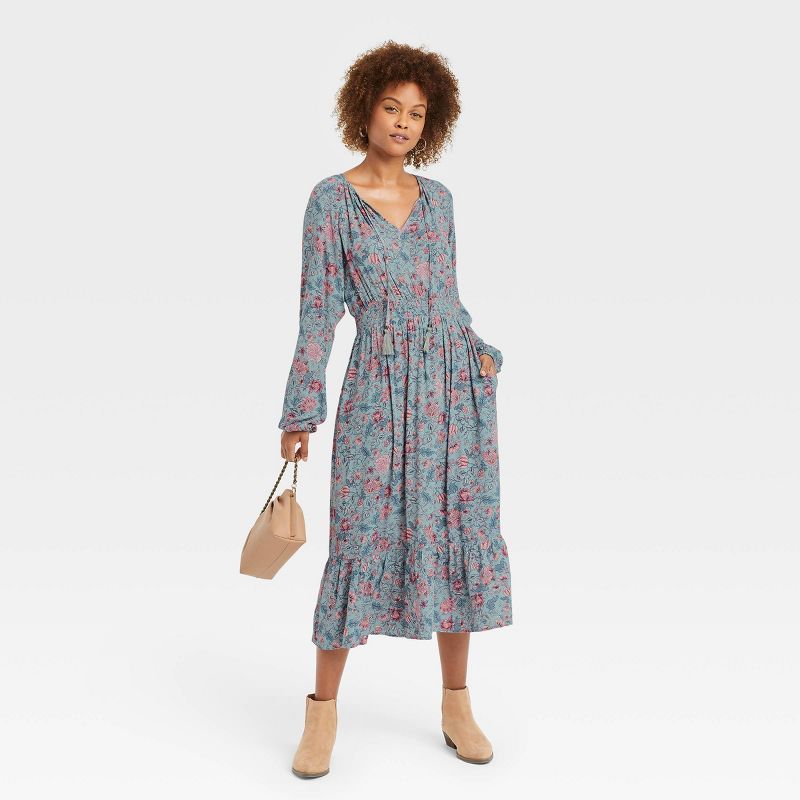 Women's Long Sleeve Smocked Dress - Knox Rose™ | Target