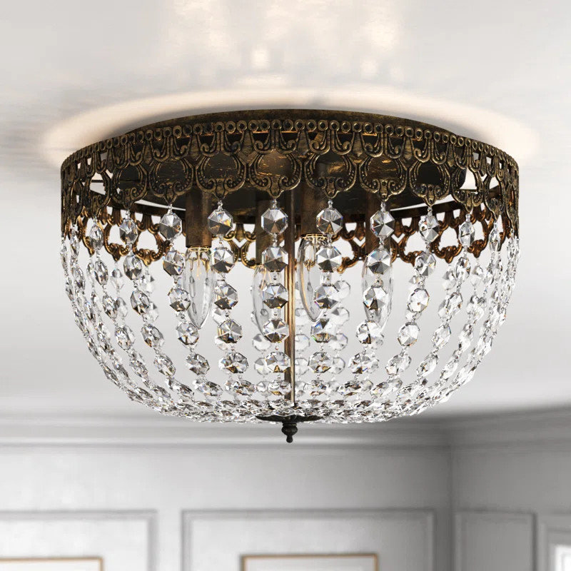 Melrose 4 - Light 15'' Bowl-Shaped Flush Mount | Wayfair North America