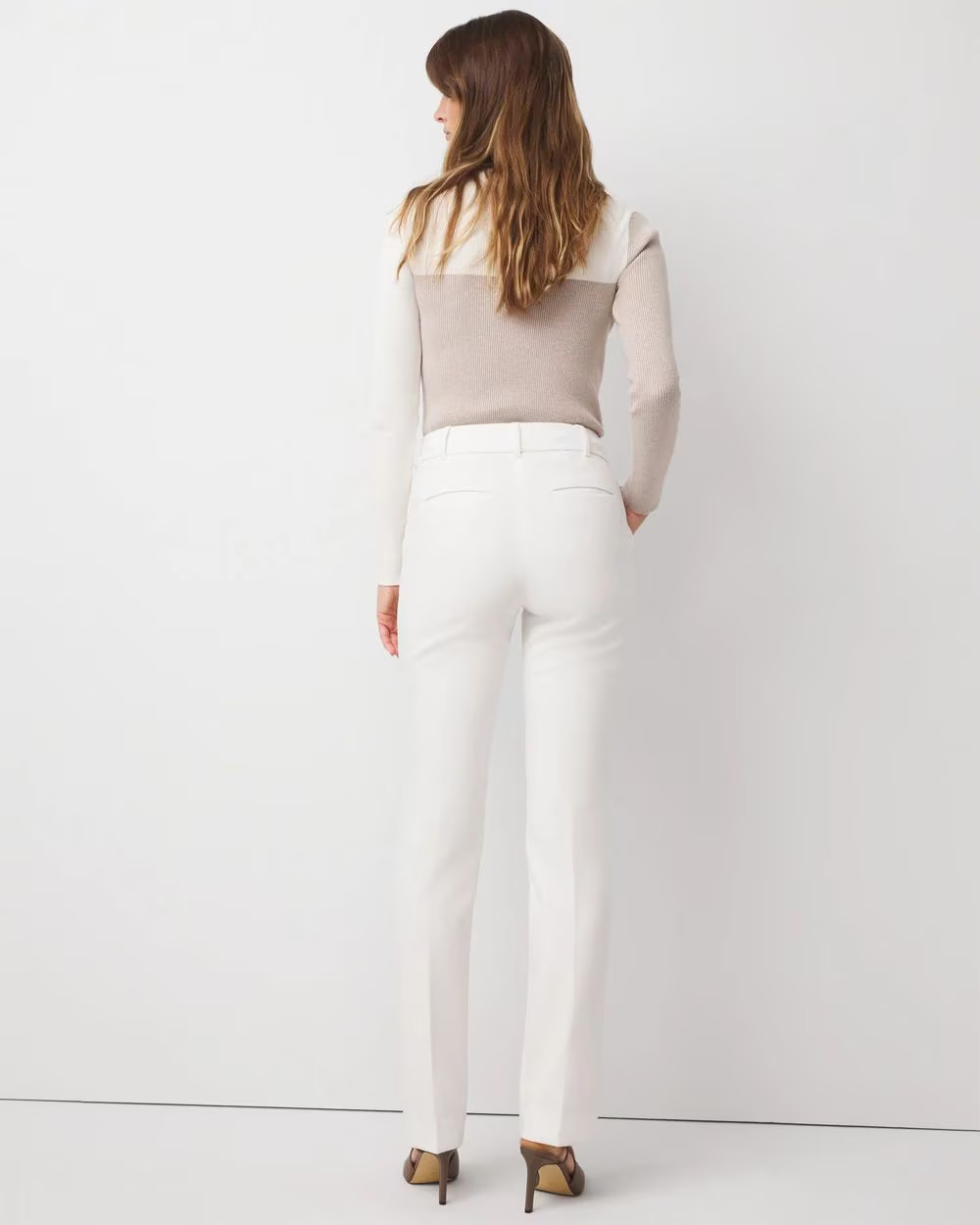 Double Weave Zoey Straight Pant | White House Black Market | White House Black Market
