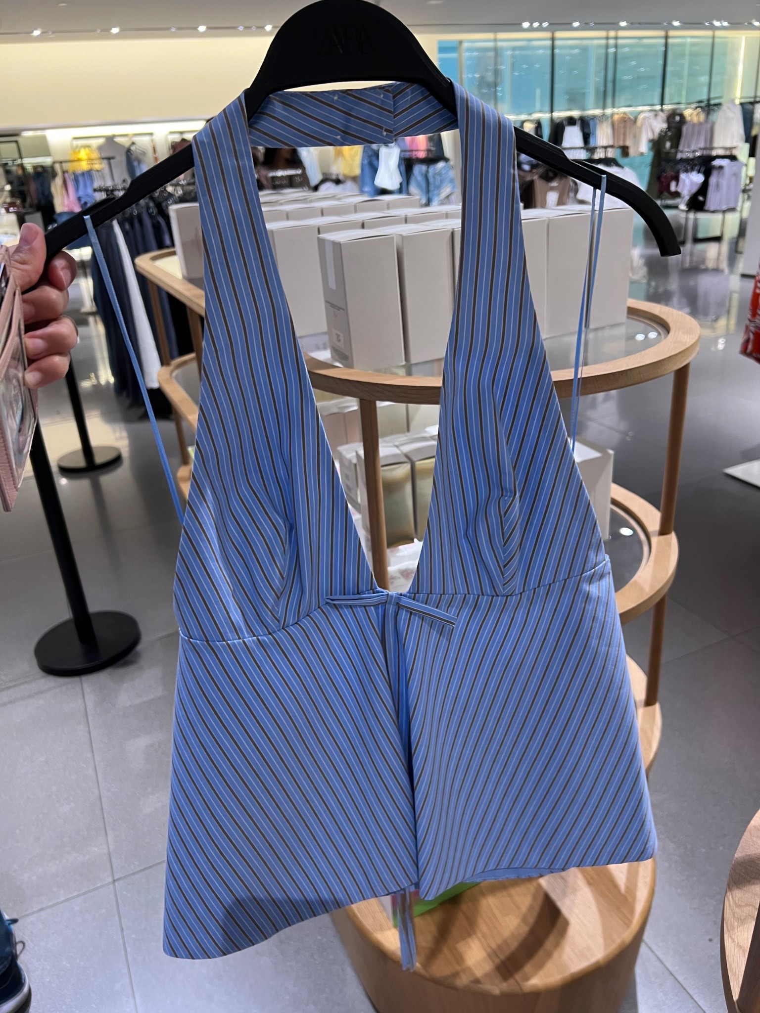 This striped halter top features a plunging neckline and tailored bodice, creating a sleek, flattering silhouette perfect for warm-weather styling. Ideal for spring and summer looks on LTK, this chic piece pairs effortlessly with high-waisted trousers or denim for a polished yet trendy outfit.

#LTKTravel #LTKSeasonal
