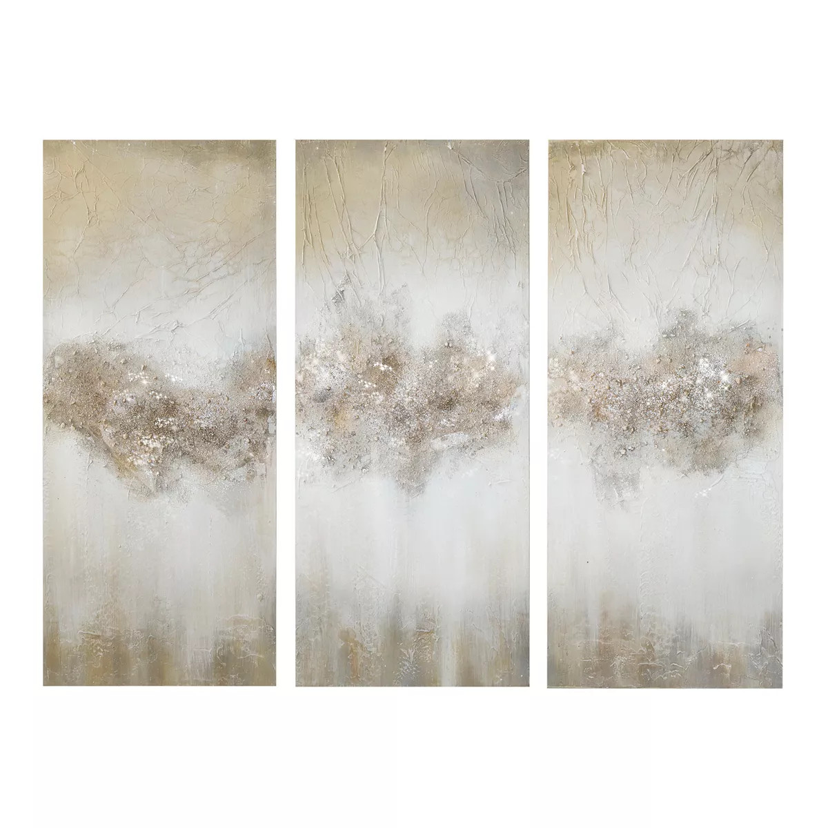 Madison Park Luminous Hand Painted Heavy Textured Abstract Canvas Wall Art 3-piece Set | Kohl's