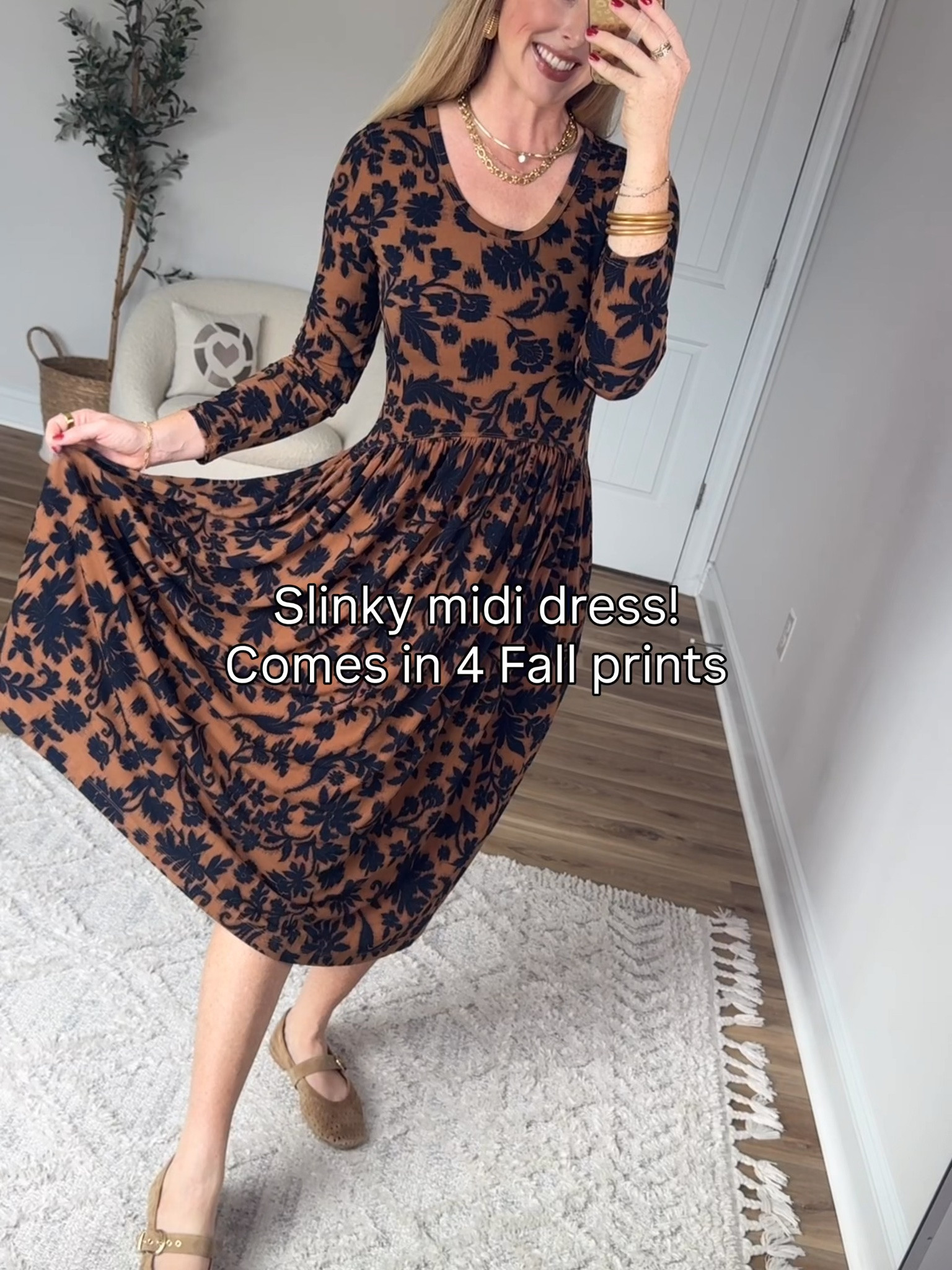 Slinky midi dress from Walmart

#LTKootd