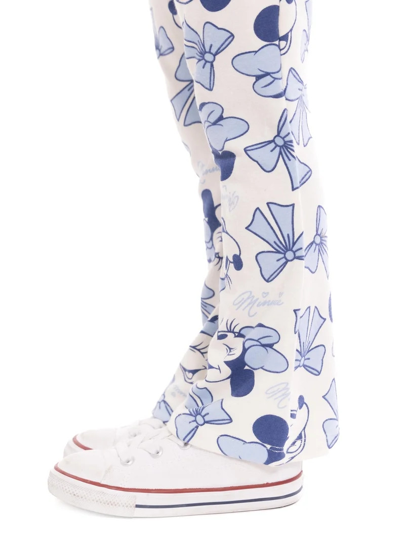 Minnie Mouse Toddler Girls Allover Print Top and Flared Leggings Set, 2-Piece, Sizes 12M-5T | Walmart (US)