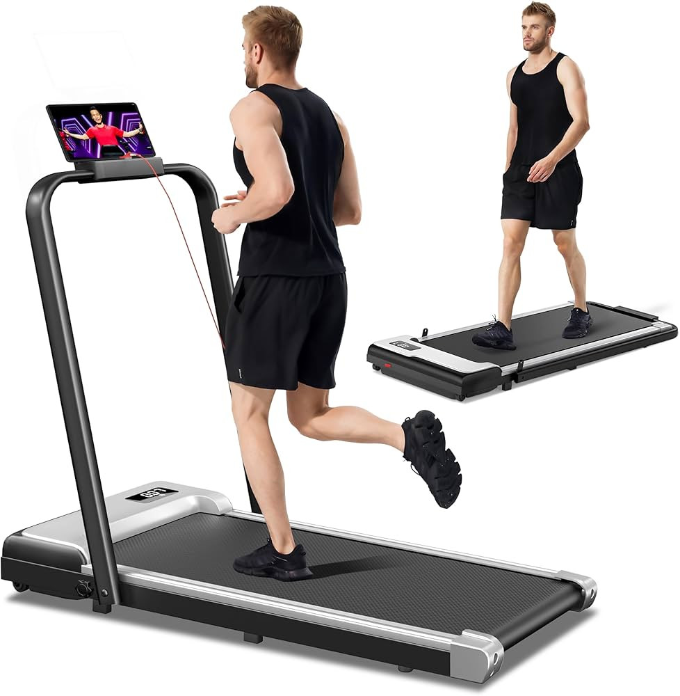 UMAY 2 in 1 Foldable Treadmills for Home Office, Small Under Desk Treadmill for Walking Jogging R... | Amazon (US)
