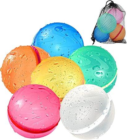 KOKODI Reusable Water Balloons Quick Fill Self Sealing, Refillable Water Bombs for Kids Adults, L... | Amazon (US)