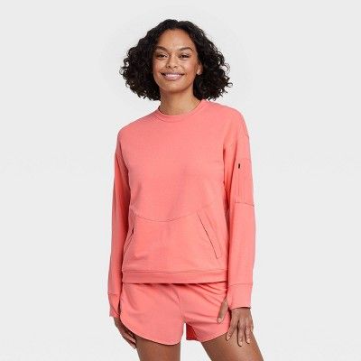 Women's French Terry Modern Crewneck Sweatshirt - All in Motion™ | Target