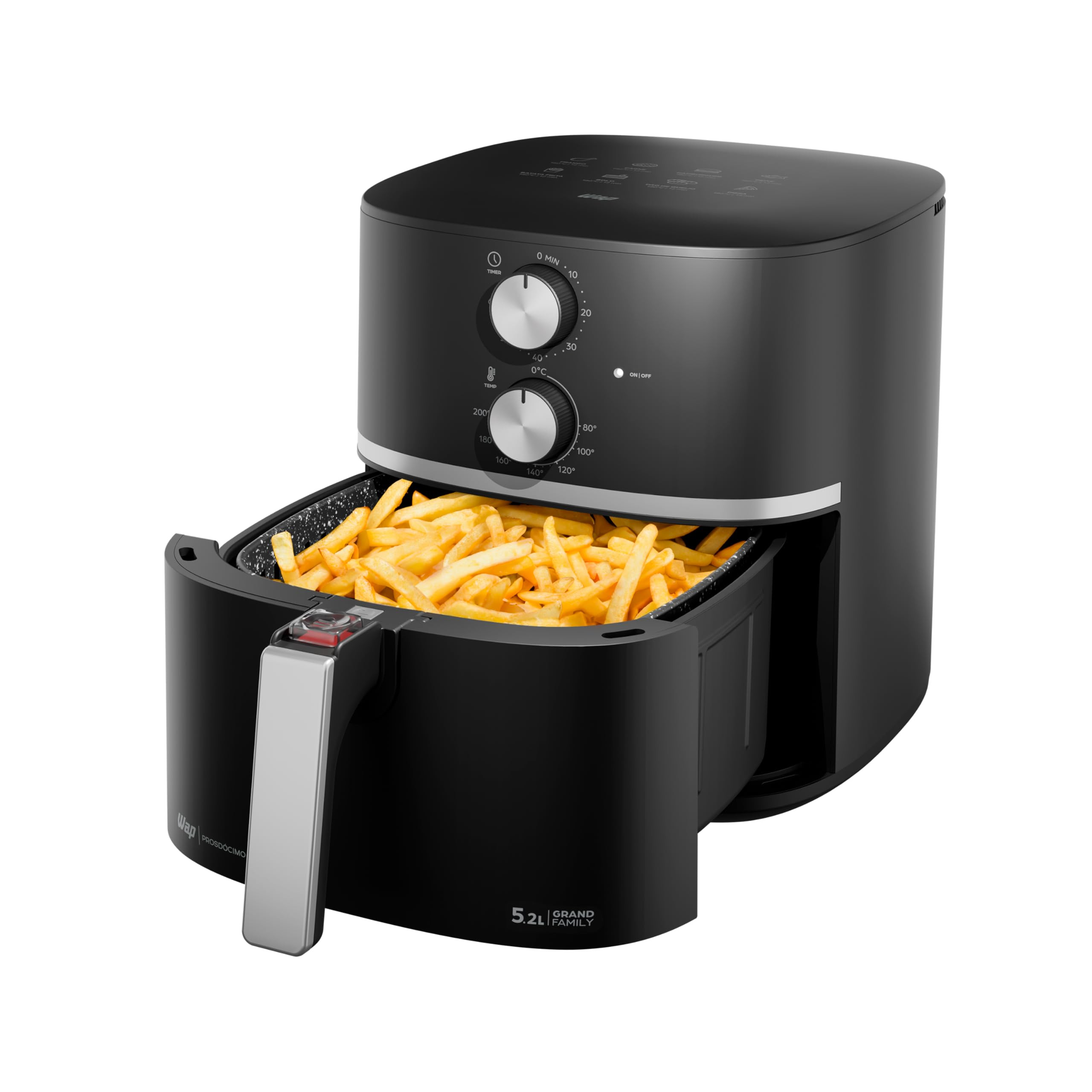 WAP Fritadeira Elétrica Air Fryer GRAND WAFG2S 5,2L Temperatura Ajustável, Revestimento Antiade... | Amazon (BR)