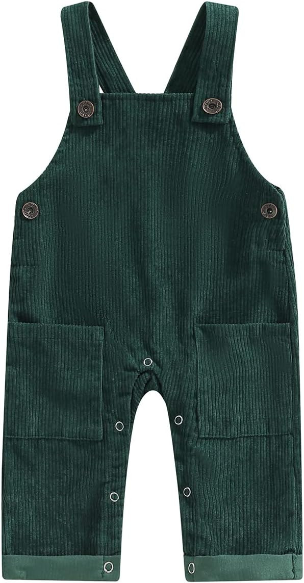 Toddler Baby Girl Boy Corduroy Overall Bib Pants Sleeveless Bodysuit Suspender Trousers Strap Jum... | Amazon (US)