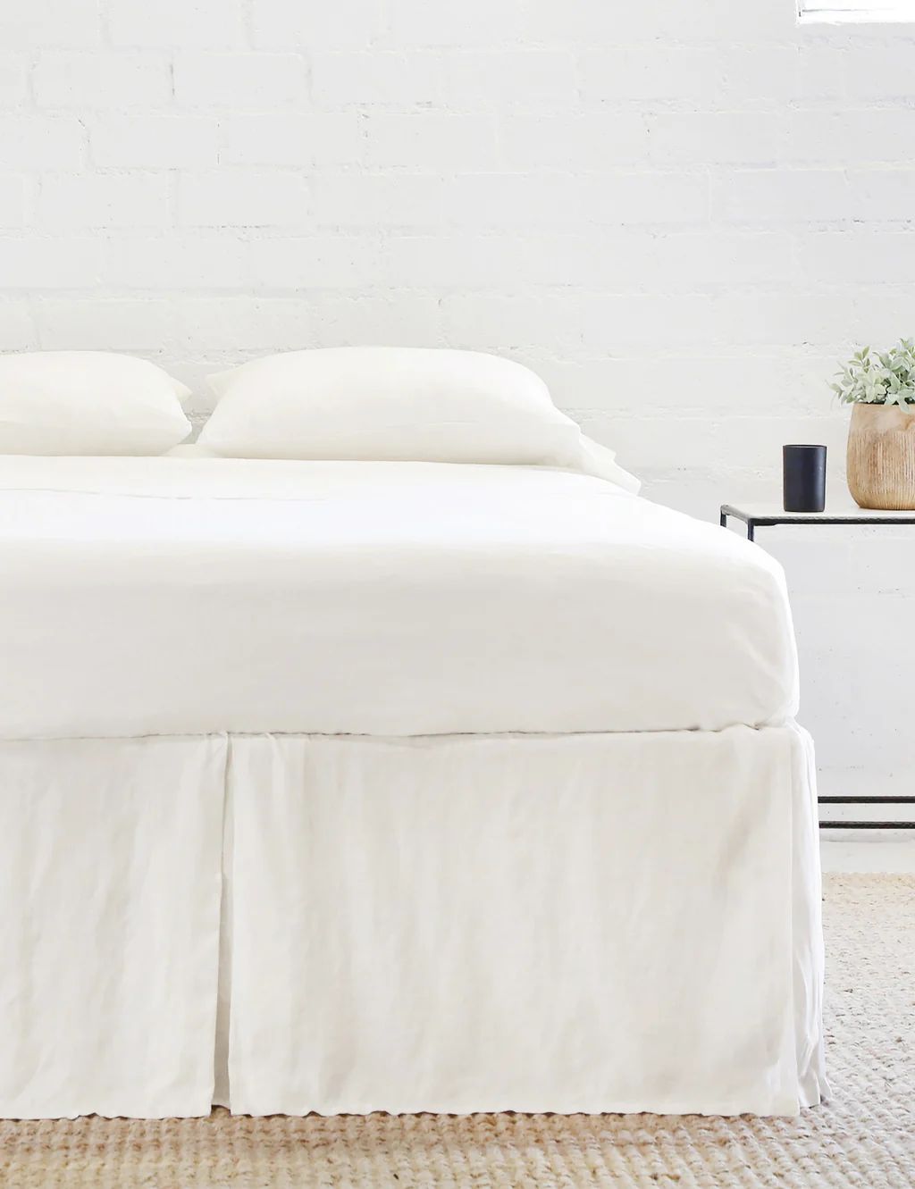 Pleated Linen Bed Skirt | Lulu and Georgia 