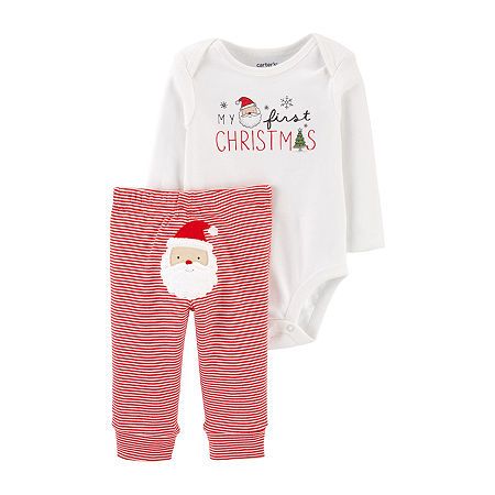 Carter's First Christmas Baby Girls 2-pc. Pant Set, 18 Months , White | JCPenney