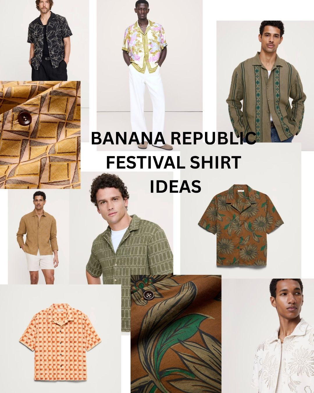 Festival-ready with effortless Banana Republic shirts 🌿 Lightweight, breathable, and easy to style for summer days. 

 #LTKFestival #LTKootd #LTKMens