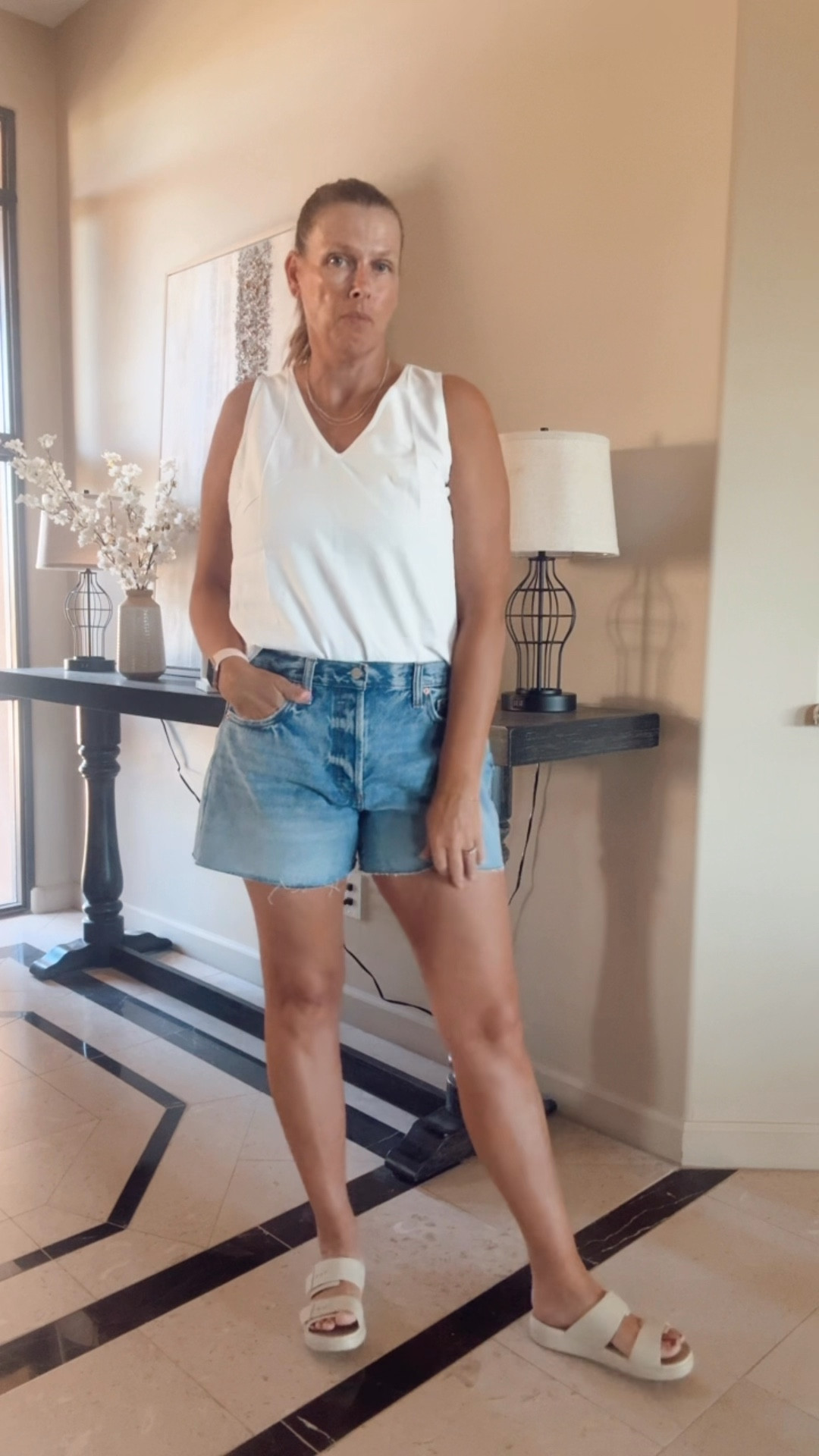 Casual denim shorts look

miminimalist outfit style, capsule wardrobe outfit, simple chic outfit, polished casual outfit, classic neutral outfith, denim shirts outfit, linen top, amazon fashion finds, target jean shorts 

#LTKmomlife #LTKSeasonal #LTKOver40