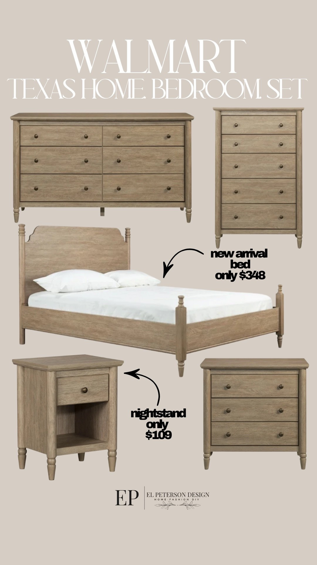 Walmart
My Texas home bedroom sets
Nightstands
Dresser drawer
Bed 

#LTKHome