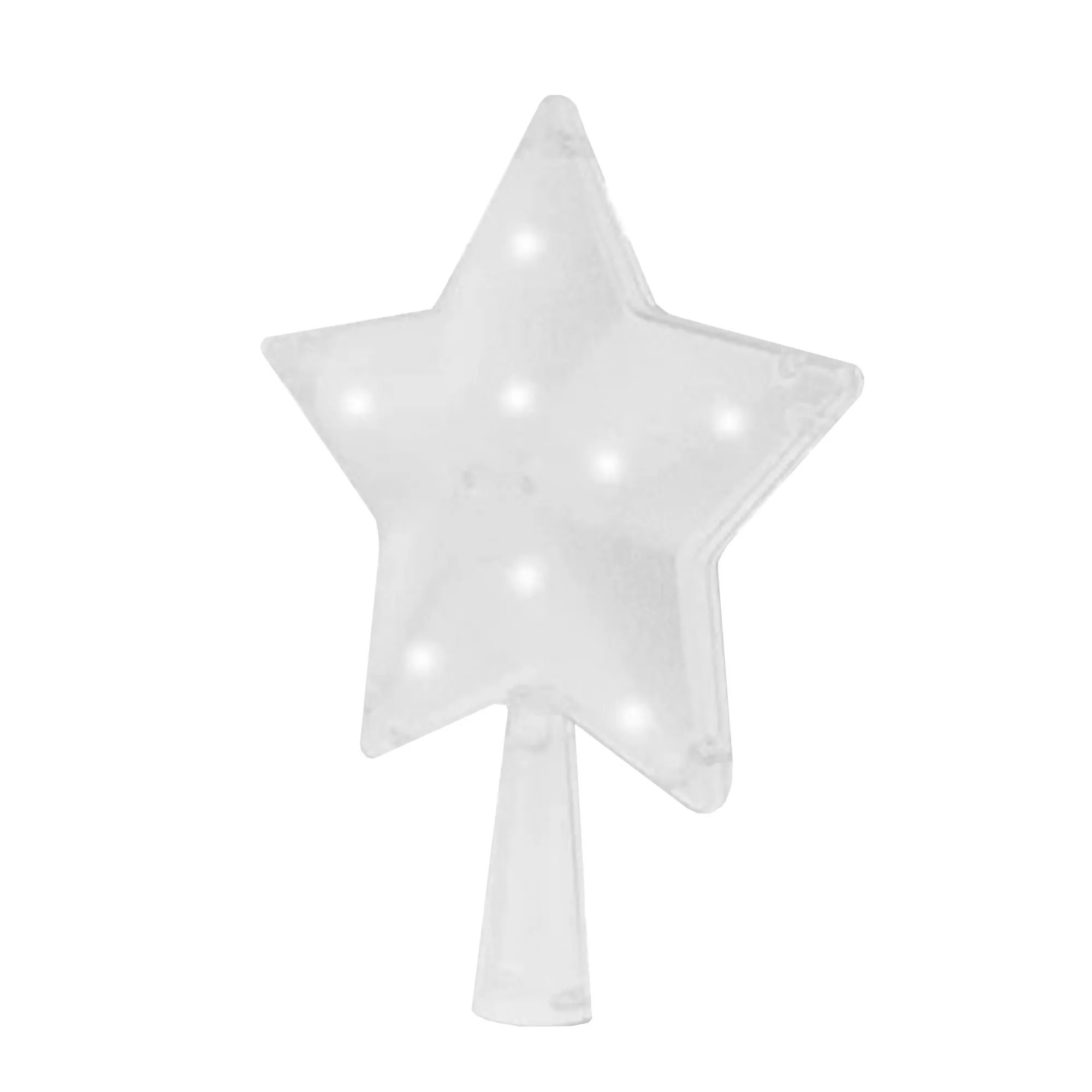 Tree Nest Christmas Tree Topper Glittered 3D Star Tree Topper Built in 8 LED Warm Lights Battery Operated Treetop for Christmas Tree Decoration | Lowe's