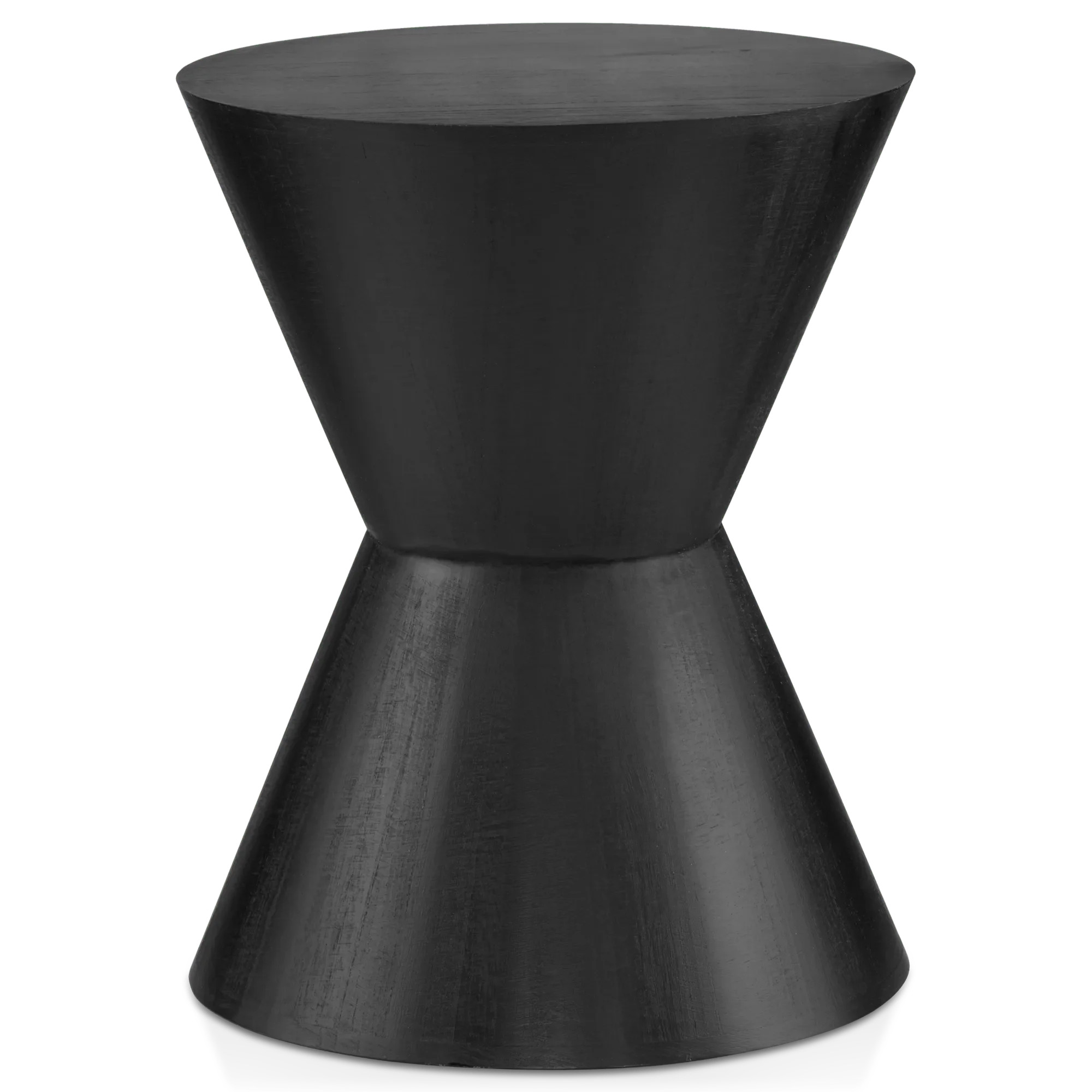 Bouclair Wood Hourglass Side Table in Black | Walmart (CA)