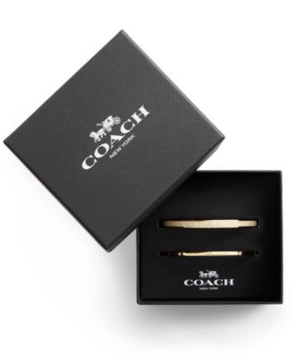 Faux Stone Enamel Signature Bangle Bracelet Set | Macy's