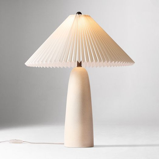 Louis Table Lamp (13"–23") - Pleated | West Elm (US)