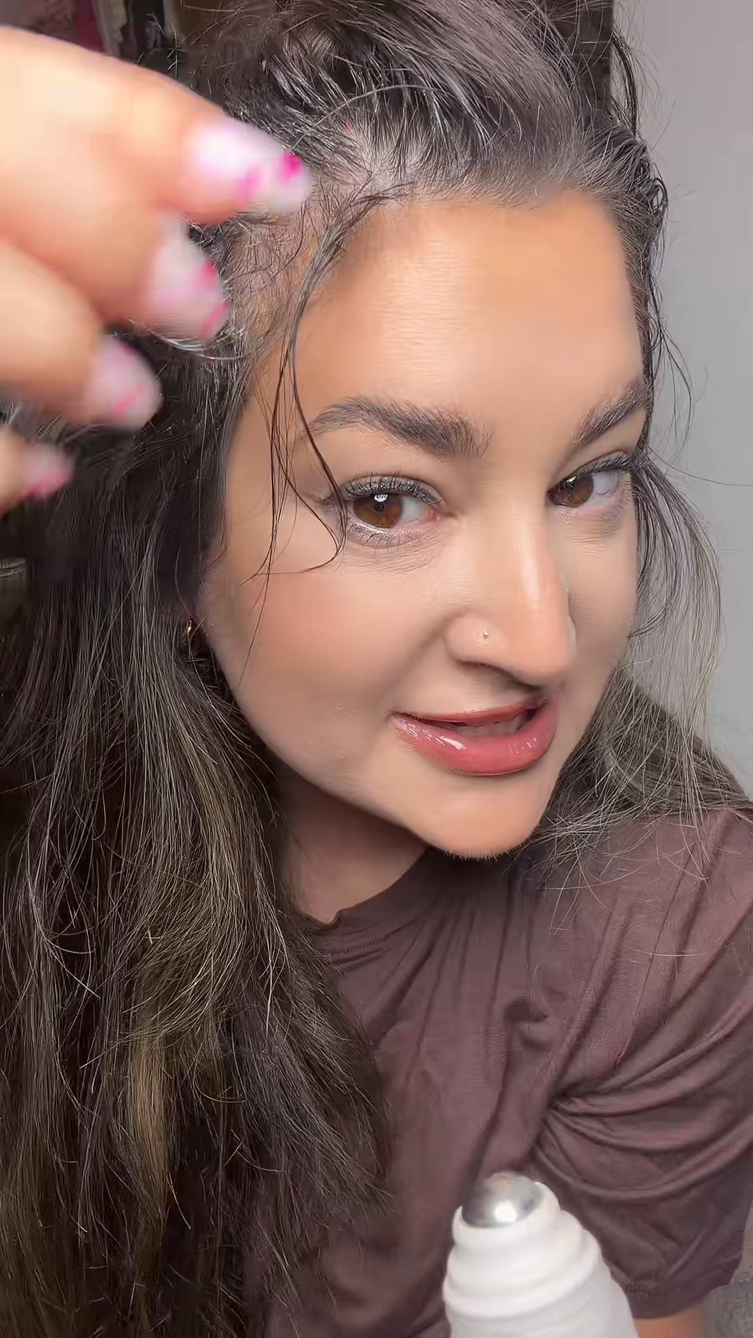 This has been my saving grace for new hair growth🙌🏼 @RootLabs #hairgrowth #hairgrowthserum #rosemaryoil #postpartumhairloss 