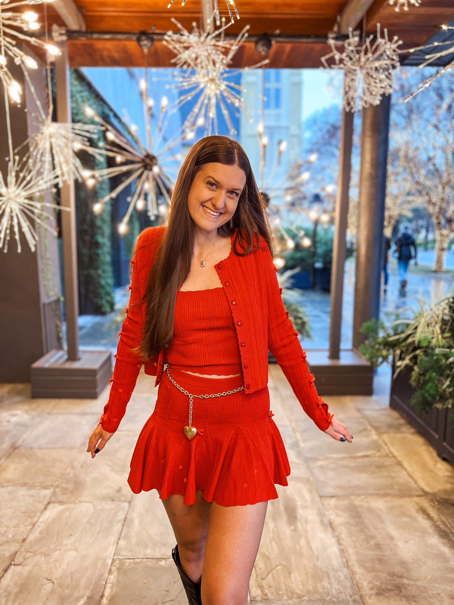 The most perfect holiday red set for all your holiday parties this season! i’m obsessed with all the little bow details! 

#LTKHoliday #LTKSeasonal #LTKootd