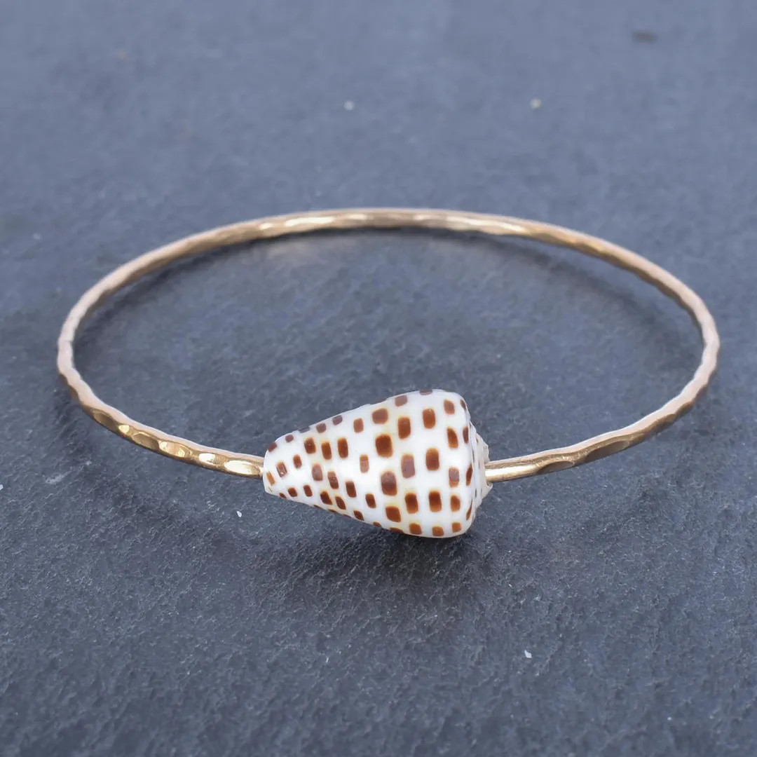 Spotted Cone Shell Bangle Bracelet, Hawaiian Jewelry Handmade in Hawaii, Beach and Ocean Mermaid ... | Etsy (US)