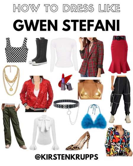 How to Dress Like Gwen Stefani from No Doubt | more items on the blog: blog.kirstenkrupps.com

#LTKstyletip #LTKfindsunder50 #LTKshoecrush