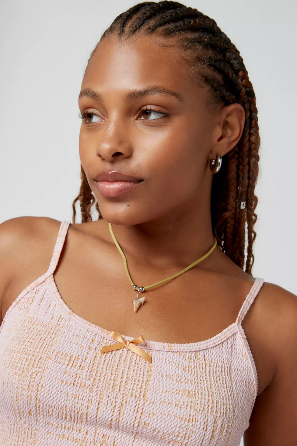 Urban Renewal Remnants Textured Knit Bow Cami Top | Urban Outfitters (US and RoW)