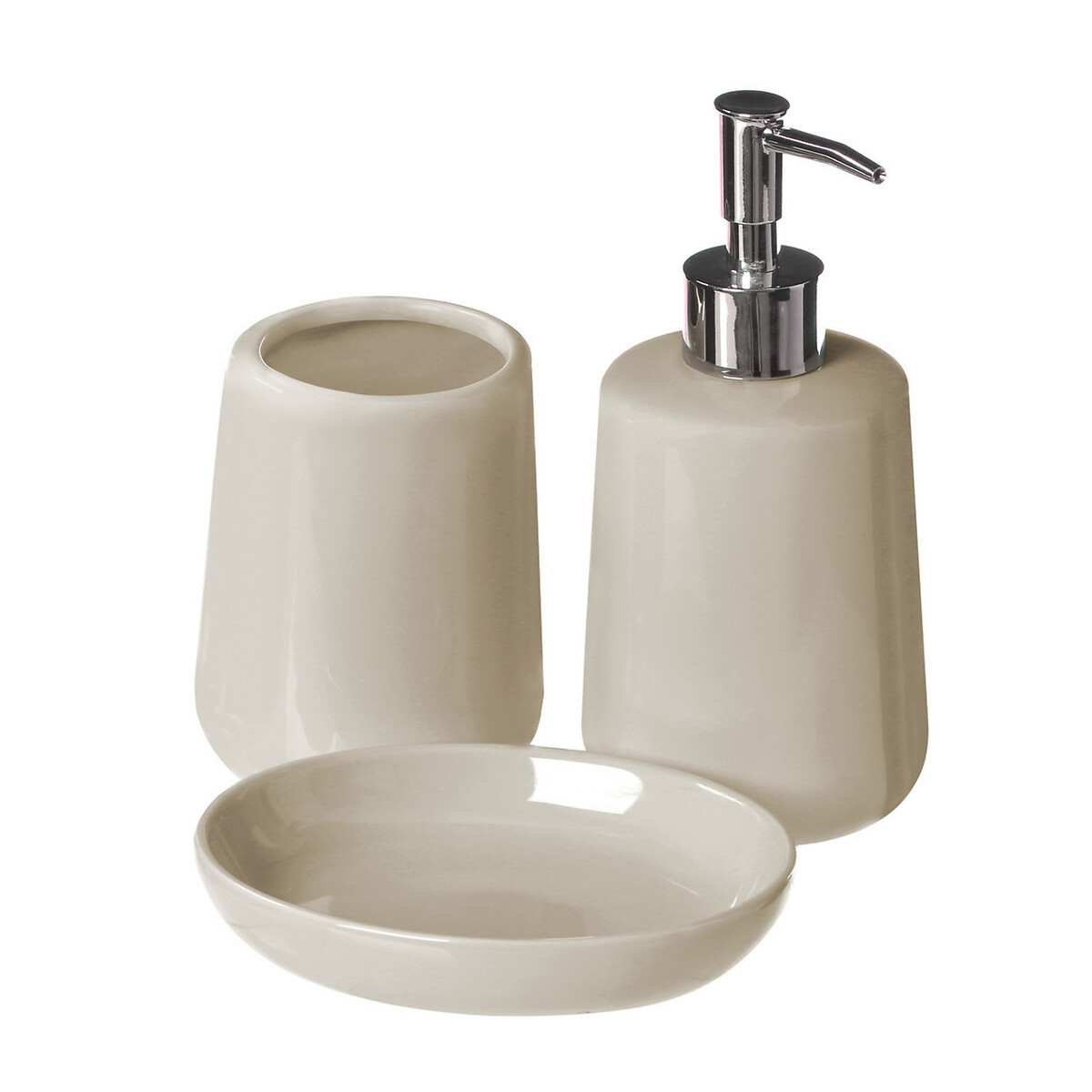 3-Piece Bathroom Set in Natural Ceramic | La Redoute (UK)