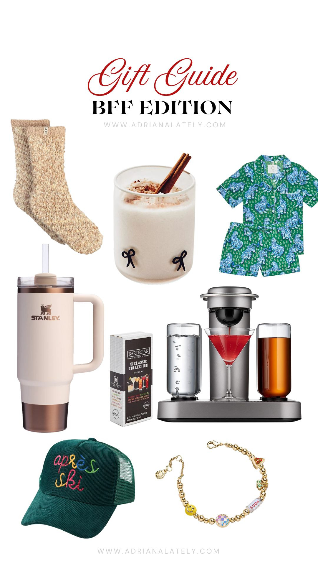 Gift Guide For Your Best Friend 
---

Gift Guide BFF Edition, Holiday Gifts, Christmas Gifts, Gift Ideas, Friends' Gifts, Cozy Socks, Hot Chocolate, Pajamas, Stanley Tumblers, Coffee, Cocktail Maker, Hats, Friendship Bracelets, Holiday Shopping, Gift Inspiration 

 #LTKCyberWeek #LTKGiftGuide #LTKHoliday