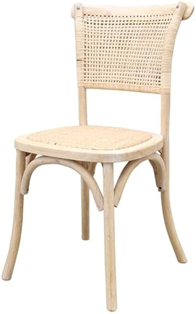 MZXUN Retro Dining Chair Kitchen Furniture Backrest Chair American Simple Rattan Dining Chairs Pa... | Amazon (US)