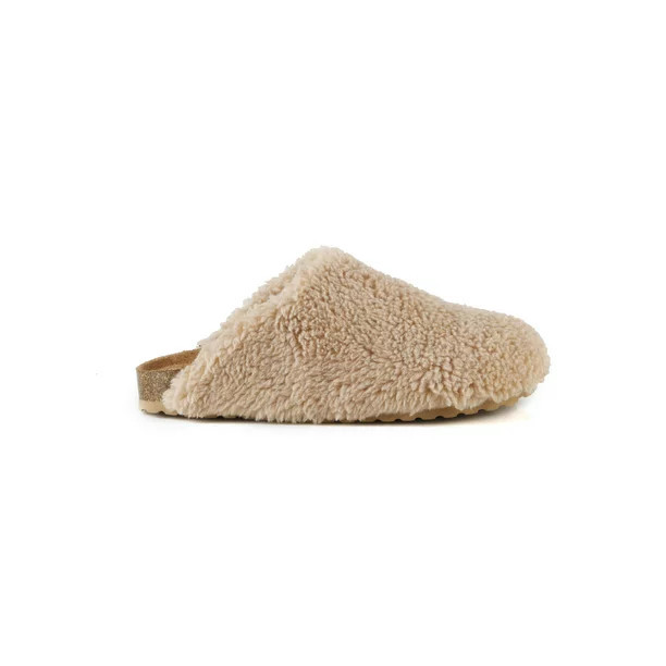 Fleeced Closed Toe&nbsp;Women's Sliders Clogs in Camel | Walmart (US)