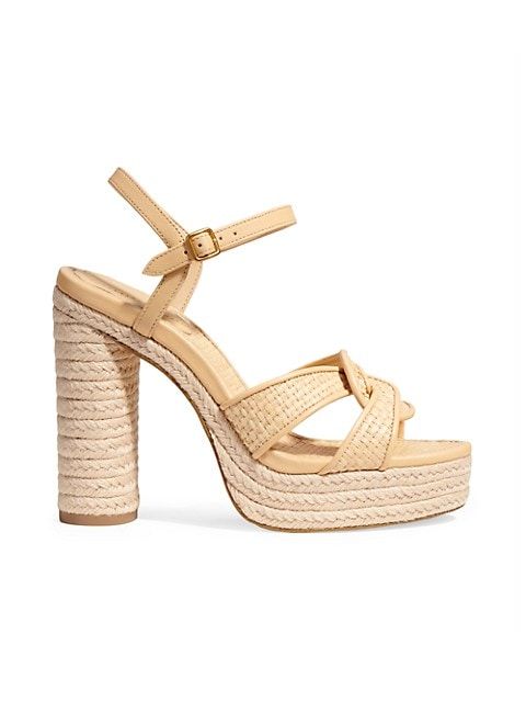 Talina Raffia Platform Sandals | Saks Fifth Avenue