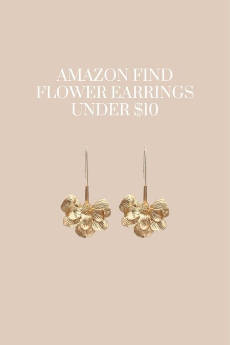Cute gold flower earrings on Amazon. Under $10! 

#LTKstyletip #LTKbeauty