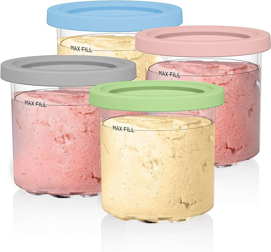 KATELER Containers Replacement for Ninja Creami Pints and Lids - 4 Pack,16oz,Compatible with NC30... | Amazon (US)