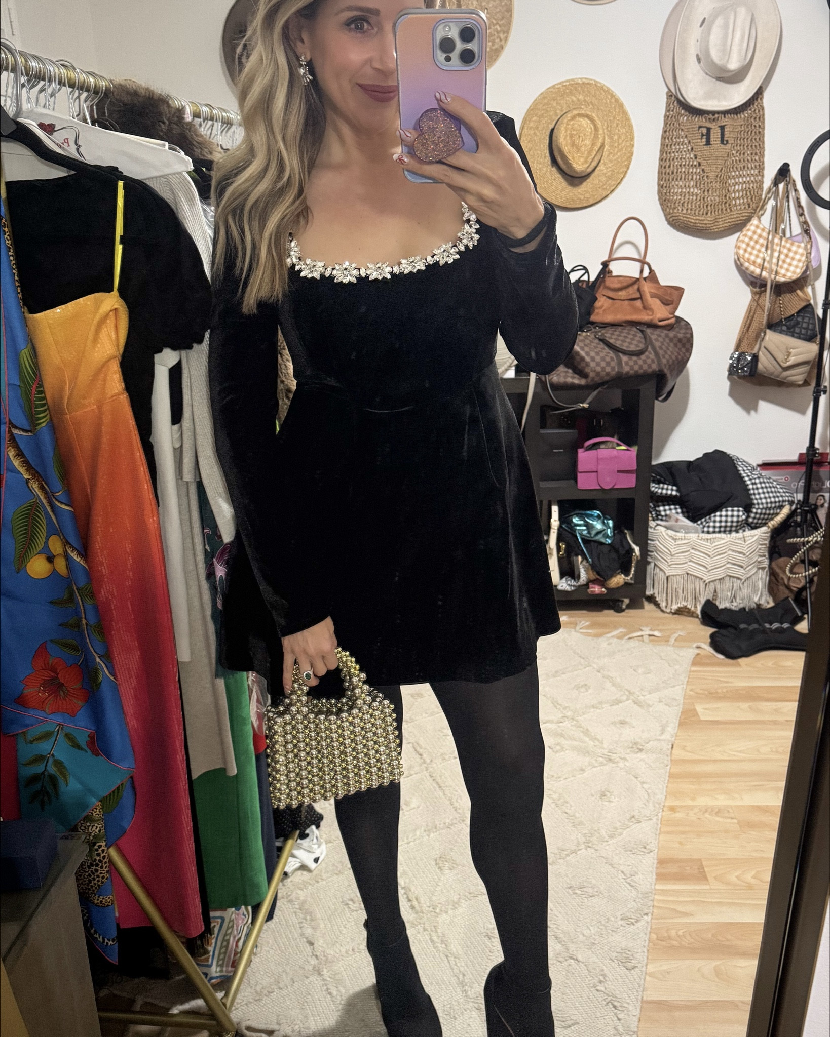 Holiday night out with my girls in the cutest velvet dress 💎

#LTKWedding #LTKHoliday #LTKootd