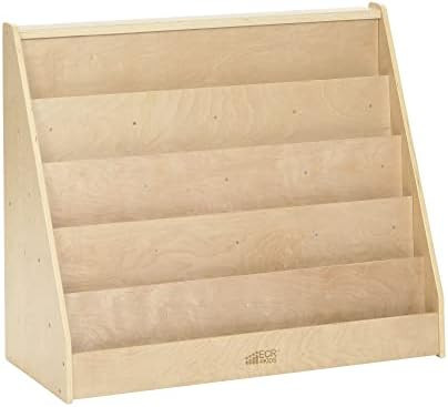 ECR4Kids-ELR-0339 Birch Hardwood Single-Sided Bookcase Display Stand for Kids, 5 Shelves, Natural... | Amazon (US)