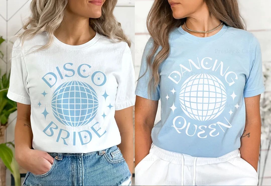 Disco Bachelorette Shirts Bride's Last Disco Shirt Dancing Queen Bachelorette 70s Bach Shirts Cus... | Etsy (US)