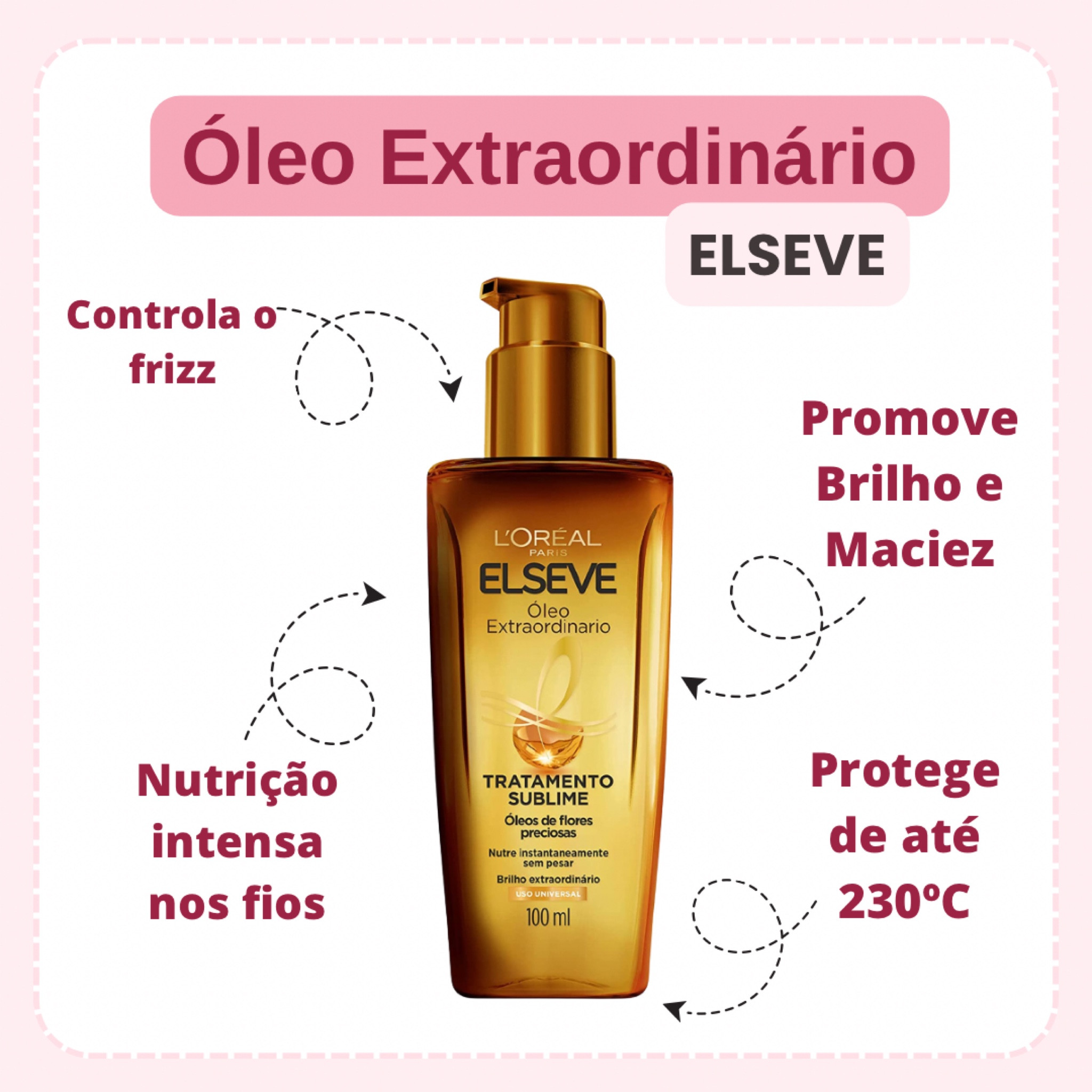 O Óleo extraordinário Elseve combina uma fórmula exclusiva com 6 óleos de flores raras, para revigoras os seus cabelos com um brilho máximo e nutrição intensa. 


#LTKbrasil #LTKbeauty