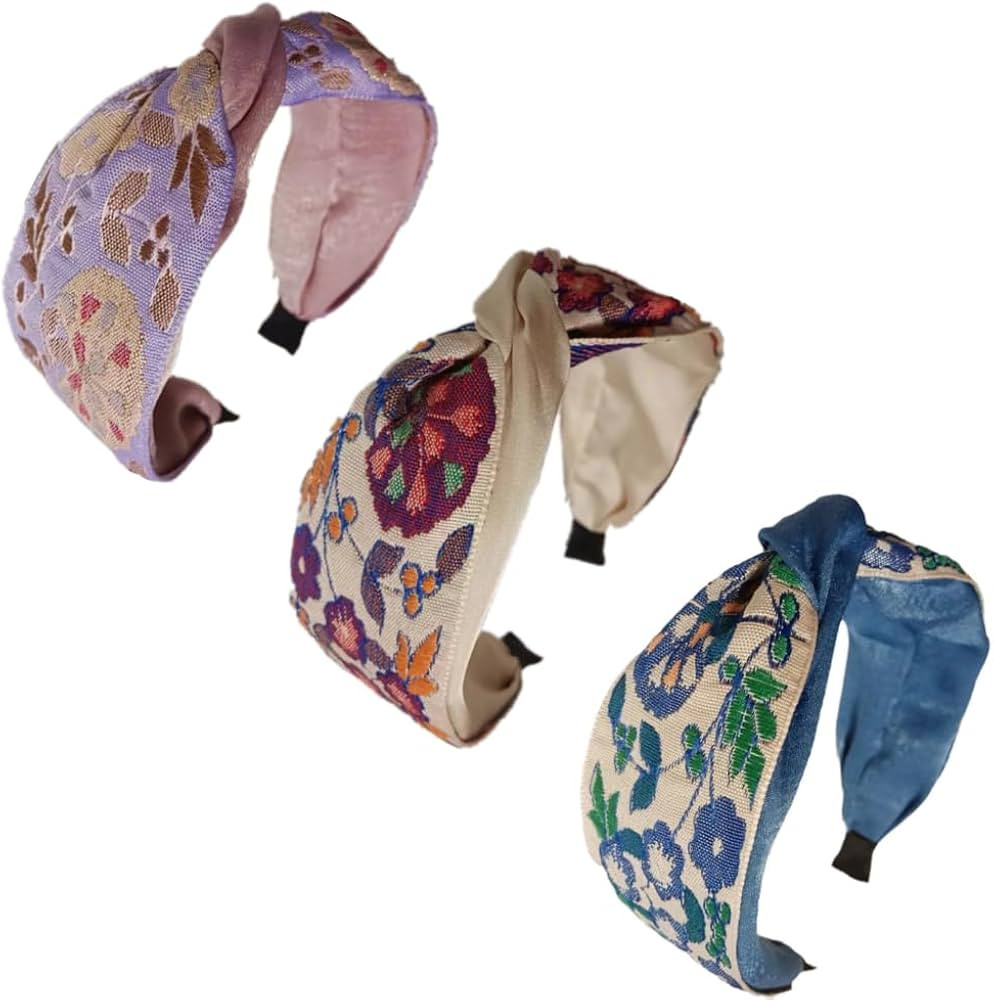 Twist Hard Headbands for Women Knotted Head Bands for Women's Hair Floral Boho Headbands Stylish ... | Amazon (US)