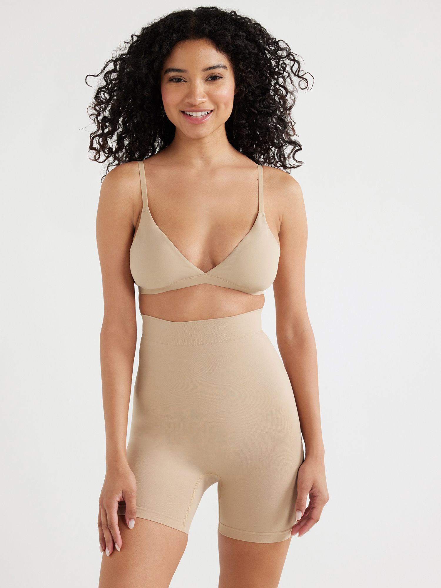 Joyspun Women’s Seamless Sculpting High Waisted Thigh Shaper, Sizes S to 3X | Walmart (US)