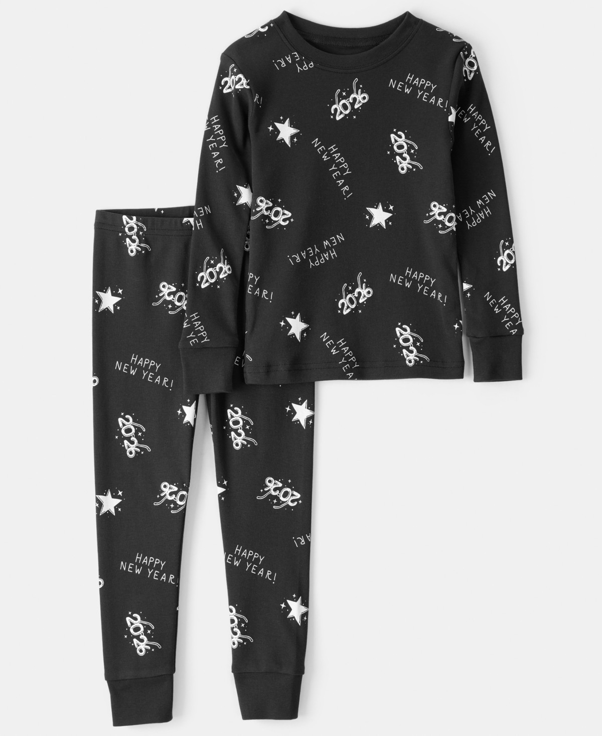 Carter's Baby Boys or Baby Girls 2-Piece New Years Snug Fit Pajama Set - Black | Macy's