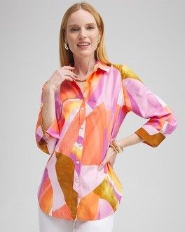 No Iron™ Stretch Abstract Mix Shirt | Chico's