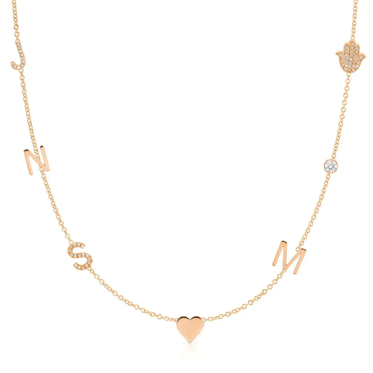 Custom Gold Necklace - 7 Letter | Maya Brenner UK