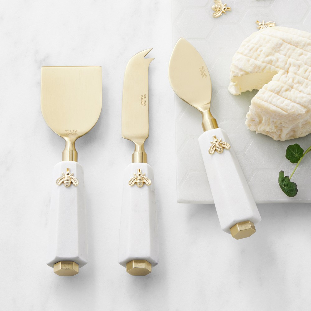 Honeycomb Marble Cheese Knives, Set of 3 | Williams-Sonoma