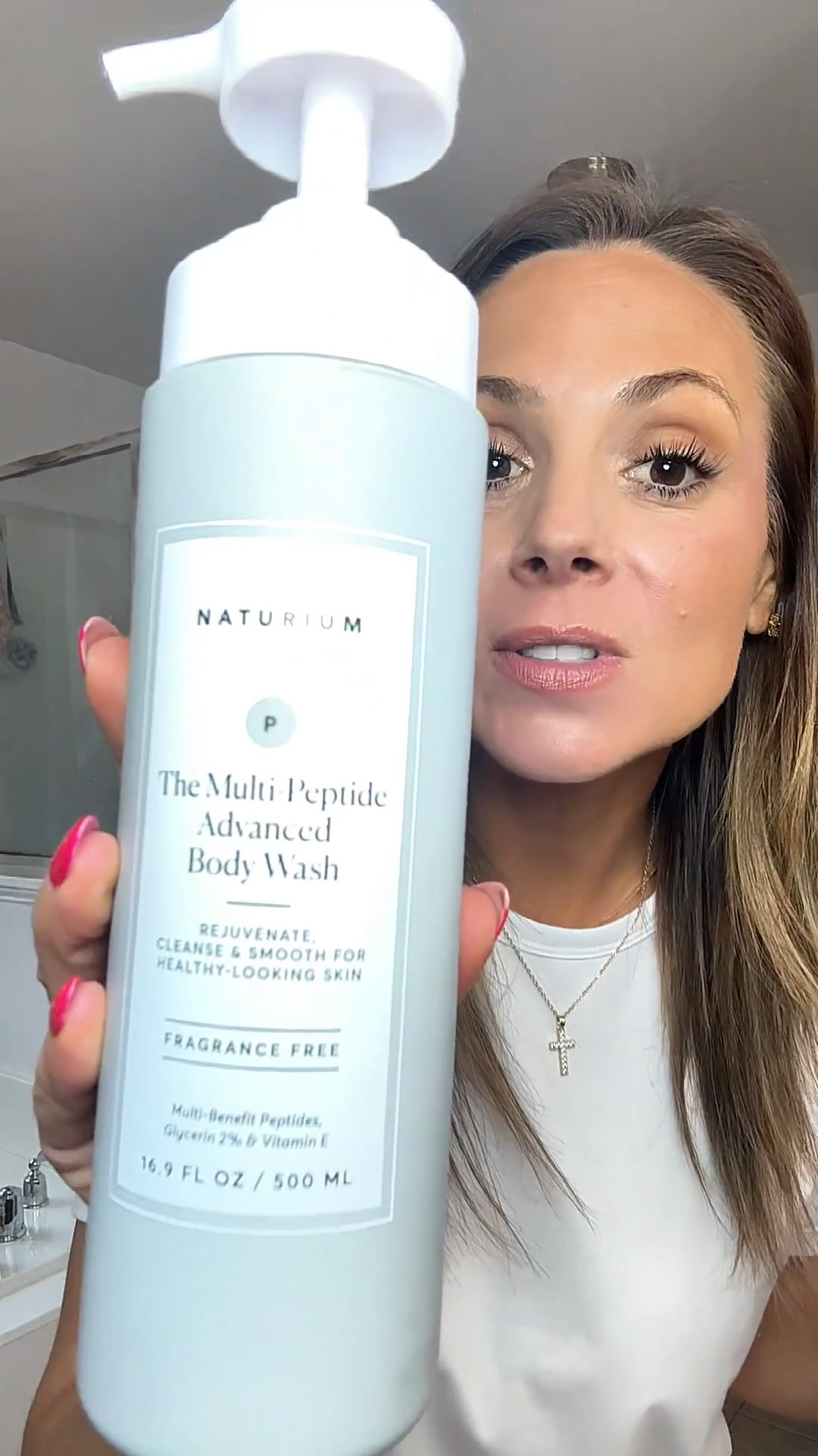 Peptides have been trending everywhere in skincare lately, but I had never seen them in a body wash until Naturium released their Multi Peptide Body Wash.

Since I’ve been using Naturium products for almost a year, I had to try this one. This formula contains a triple peptide complex, glycerin, amino acids, vitamin E, and antioxidants designed to help support your skin’s moisture barrier, smooth rough skin texture, and leave skin feeling hydrated instead of tight or stripped after showering.

#PeptideBodyWash
#NaturiumSkincare
#SkincareOver40
#HydratingBodyWash
#BodyCareRoutine