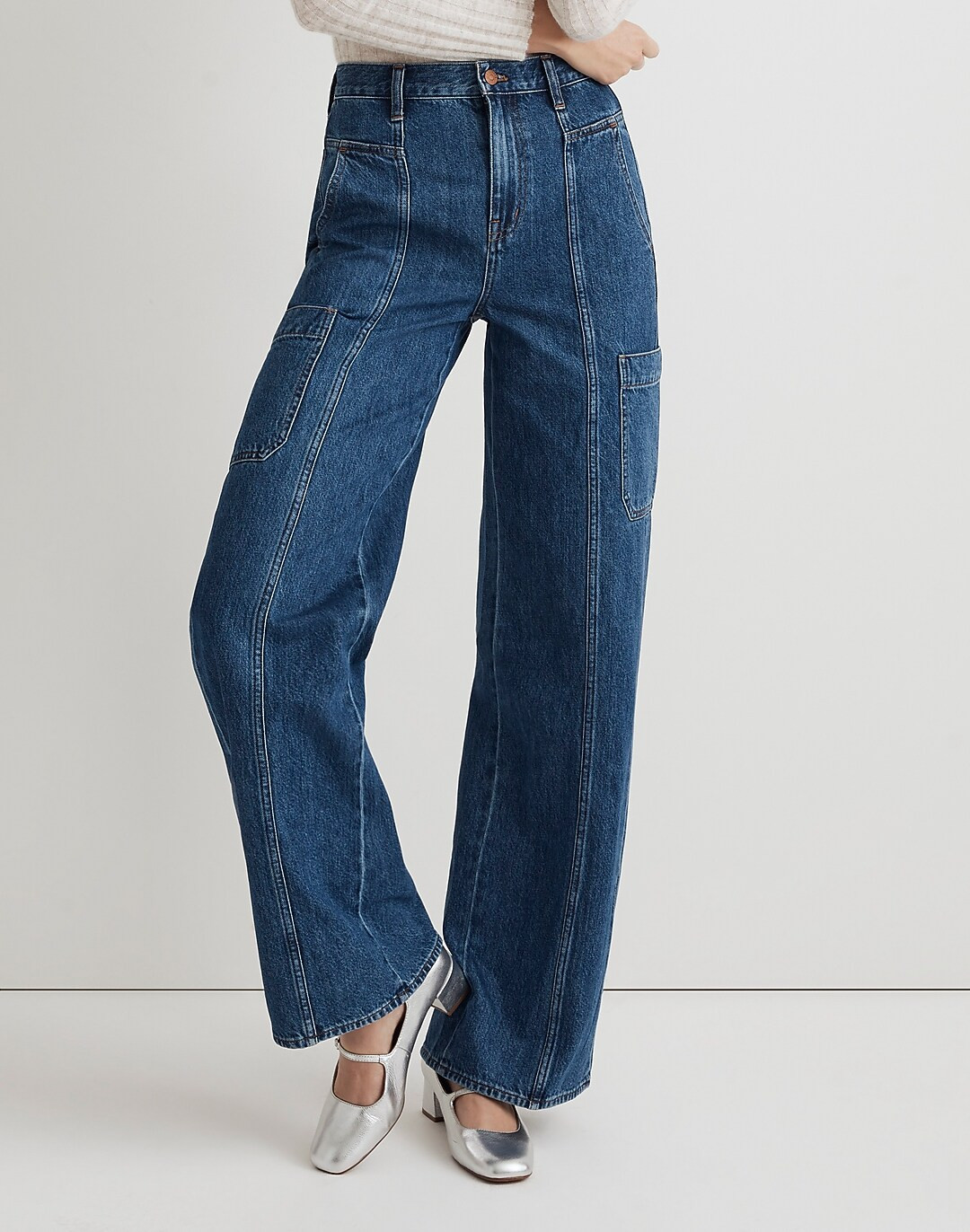 Baggy Straight Cargo Jeans | Madewell