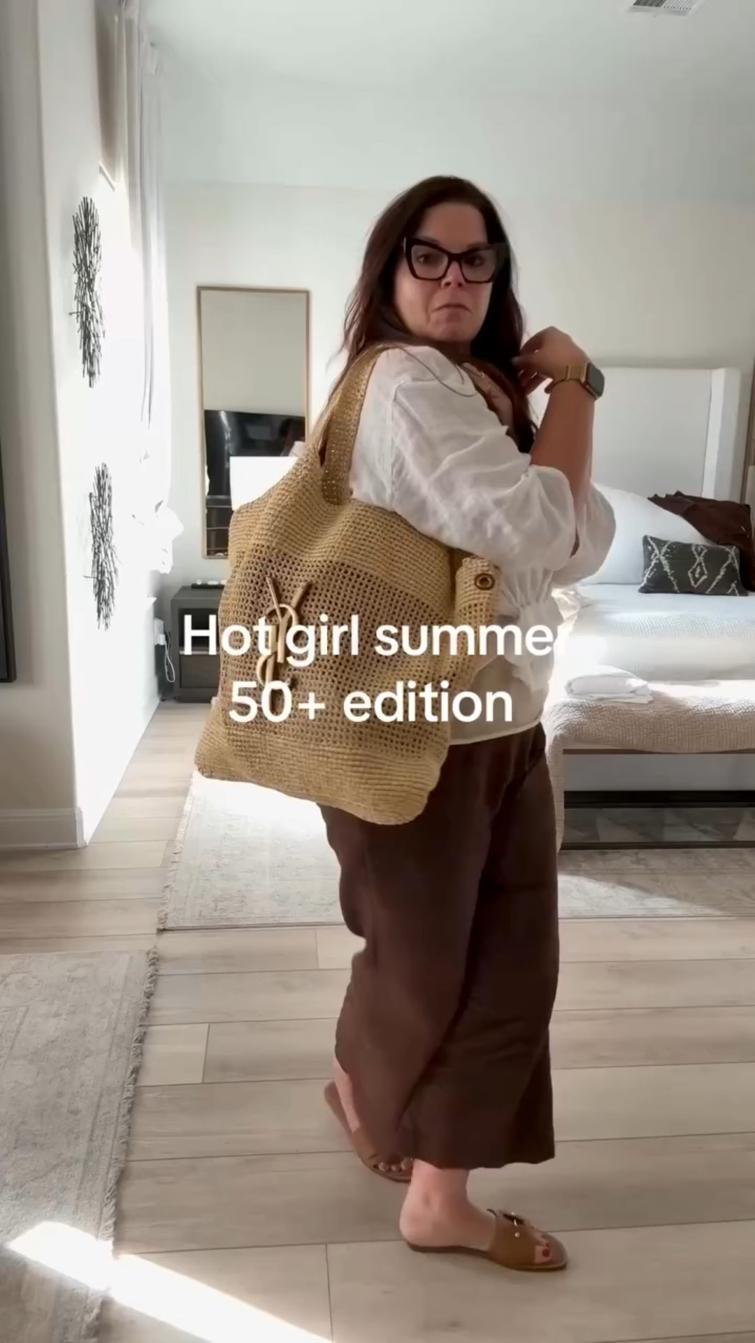 Last holiday weekend of summer requires my favorite raffia bag. 😍. What bag are you gonna rock this weekend and did your holiday start yet? Links all in bio if you care. 

 #bagoftheday👜 #over50style #bagoftheday #luxurybag #baglover #labordayweekend #relaxedstyle

#LTKOver40 #LTKItBag #LTKMidsize