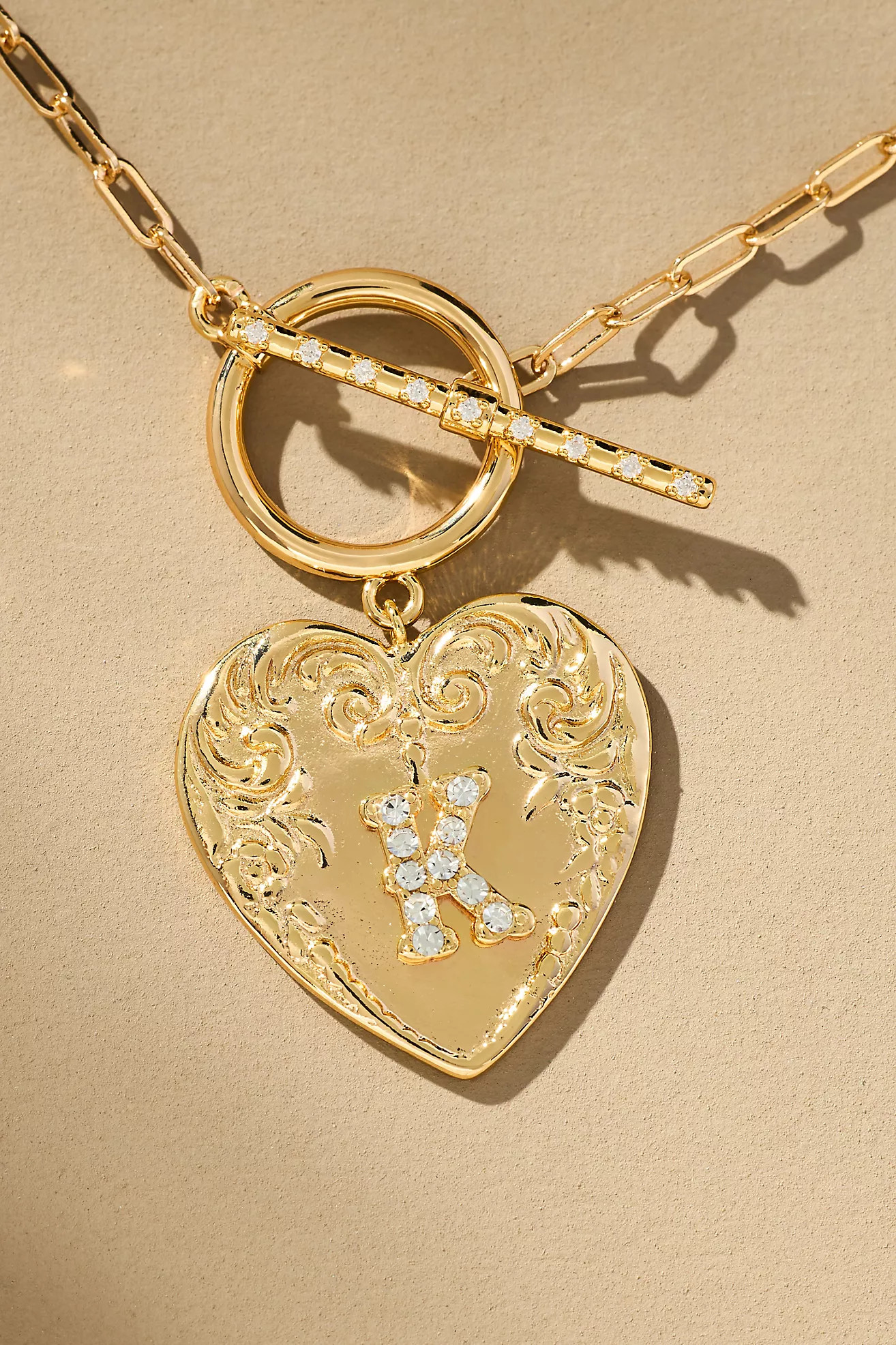 Monogram Heart Toggle Necklace | Anthropologie (US)